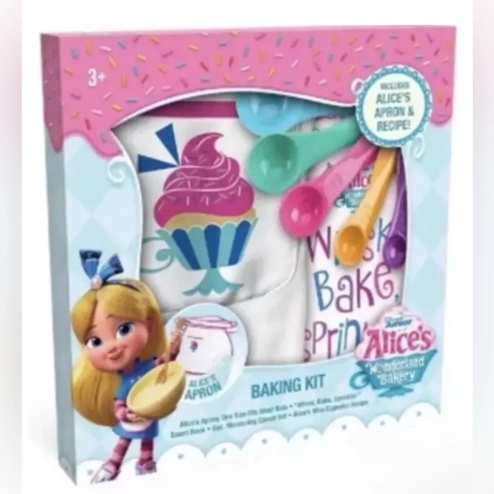Disney Junior Alice's Baking Kit with Apron and Utensils Set New in Box